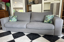 Load image into Gallery viewer, 1000 - Very big (245cm!), comfortable fabric sofa in very good condition + 2 pillows!
