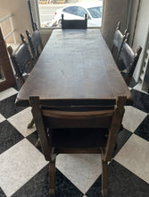 Load image into Gallery viewer, 1029 - Very nice solid traditional Castilian dining table (200cm x 80cm) + 6 chairs. All in very good condition!
