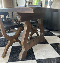 Load image into Gallery viewer, 1029 - Very nice solid traditional Castilian dining table (200cm x 80cm) + 6 chairs. All in very good condition!
