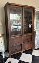 Load image into Gallery viewer, 1017 - Wooden high quality display cabinet (111cm x 42cm, 190cm high).

