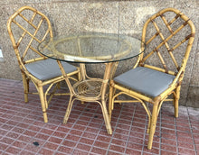 Load image into Gallery viewer, 1026 - Bamboo chairs and table (90cm)
