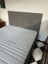 Load image into Gallery viewer, 1015 - Upholstered bed bases and headboard with mattress (very good condition, nice and clean!! 160cm x 200cm)    RESERVED!!
