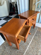 Load image into Gallery viewer, 1178 - Pine bedside tables (45cm x 32cm, 55cm high). 75€ for both
