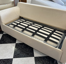 Load image into Gallery viewer, 1048 - BED sofa, fabric in good condition! (sofa: 190cm, bed: 135cm x 180cm).
