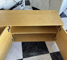 Load image into Gallery viewer, 1006 - High quality (NEW, previous customer had not unboxed it, price new 1100€) long TV table! Perfect condition! (241cm x 40cm, 40cm high)
