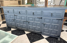 Load image into Gallery viewer, 1069 - Painted Castillian sideboard (200cm x 35cm, 84cm high)
