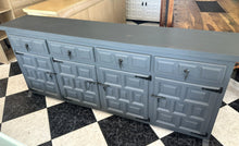 Load image into Gallery viewer, 1069 - Painted Castillian sideboard (200cm x 35cm, 84cm high)
