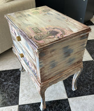 Load image into Gallery viewer, 1065 - Hand painted bed side table / side table (51cm x 36cm, 62cm high)
