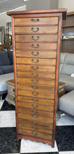 Load image into Gallery viewer, 1012 - Vintage pharmacy cabinet / filing cabinet. (53cm x 35cm, 140cm high).
