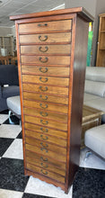 Load image into Gallery viewer, 1012 - Vintage pharmacy cabinet / filing cabinet. (53cm x 35cm, 140cm high).
