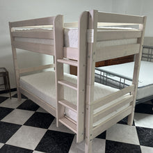 Load image into Gallery viewer, 1111 - Wooden bunk bed with mattresses (very good condition! 90cm x 200cm) The bunkbed frame is 100cm x 200cm.
