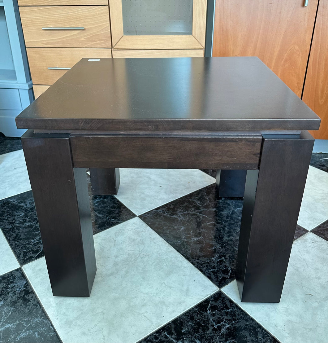 1129 - Square solid side table (60cm x 60cm, 52cm high)