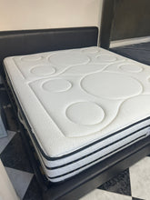 Load image into Gallery viewer, 1037 - Large super king bed (mattress &#39;180cm x 200cm´ and leather frame) all in very good condition!
