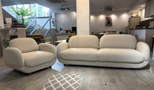 Load image into Gallery viewer, 1903 - **FACTORY NEW** Bouclé sofa (220cm) + chair = 1795€ for both!
