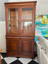 Load image into Gallery viewer, 1019 - Large solid wooden display cabinet (123cm x 50cm, 217cm high)
