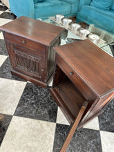 Cargar imagen en el visor de la galería, 1041 - Two rustic bedside tables (50cm x 35cm, 61cm high) 125€ for both!
