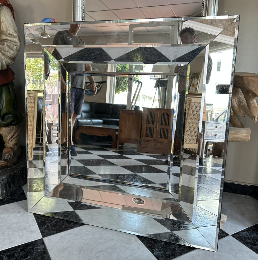 1104 - Heavy and thick high quality mirror (103cm x 103cm) WE HAVE FOUR IN STOCK!