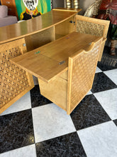 Load image into Gallery viewer, 1015 - Large good quality rattan sideboard  (glass to go on top, missing on photo) (203cm x 51cm, 87cm high)
