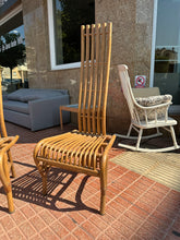 Load image into Gallery viewer, 1036 - Set of 6 wooden chairs. (a little lower than the normal dining chair, more of a lounge chair).

