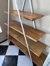 Cargar imagen en el visor de la galería, 1024 - Bookshelf with iron base and solid wooden shelves (160cm wide, 175cm high).
