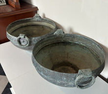 Cargar imagen en el visor de la galería, 1109 - Antique Chinese bronze bowls. We have FOUR. They are all about 36cm in diameter. 85-95€ each.
