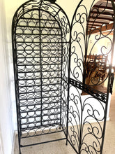 Load image into Gallery viewer, 1007 - High quality heavy wrought iron wine rack! (67cm x 40cm, 186cm high)
