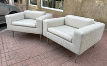 Load image into Gallery viewer, 1057 - Two high quality armchairs in very good condition, as new!! (93cm wide x 88cm deep)  365€ for both! now 265€!! They are light beige, not white.
