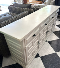 Load image into Gallery viewer, 1037 - Large white Castilian sideboard (200cm x 43cm, 80cm high)
