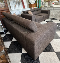Cargar imagen en el visor de la galería, 1005 - Two high quality brown fabric sofas in very good condition! (180cm and 210cm) 595€ for both
