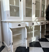 Cargar imagen en el visor de la galería, 1007 - LARGE and HEAVY (!!!!) display cabinet (comes in two pieces) (225cm x 60cm, 226cm high)

