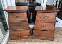 Load image into Gallery viewer, 1030 - Large rustic bedside tables / side tables or as small chest of drawers. (57cm x 43cm, 77cm high) 145€ for both!
