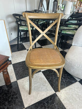 Load image into Gallery viewer, 1021 - Bamboo table (150cm x 80cm)  + 4 chairs (not very good photos, looks a lot nicer in the shop!)
