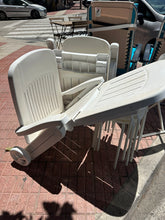 Load image into Gallery viewer, 1140 - Two sun loungers (foldable) with cushions. 95€ (for all four pieces, 2 loungers 2 cushions)
