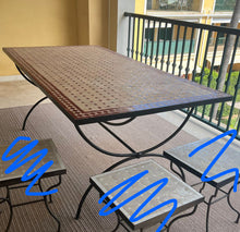 Load image into Gallery viewer, 1004 - THIS CAME IN LAST WEEK, BUT NOW WITH MORE AND BETTER PHOTOS! - Large and HEAVY Moroccan dining table in very good condition!  (100cm x 200cm)

