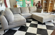 Load image into Gallery viewer, 1000 - Chaise lounge sofa with pouffe in very good condition! (Click to see measurements!)
