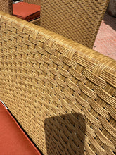 Load image into Gallery viewer, 1087 - Four large high quality rattan bar chairs with cushion, in excellent condition! 2 = 145€, all 4 = 250€

