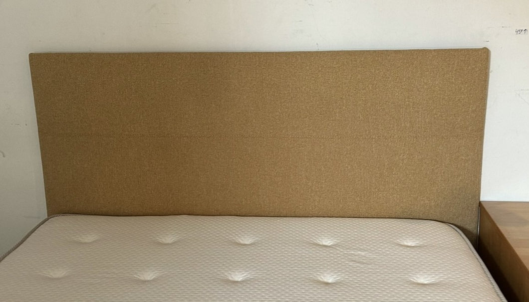 1189 - Fabric headboard, mustard yellow. (150cm wide, 106cm high)