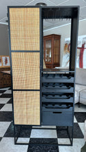 Load image into Gallery viewer, 1051 - Wine shelf/cabinet, metal (80cm x 38cm, 176cm high).
