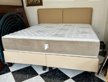Load image into Gallery viewer, 1009 - High quality faux leather bed bases and headboard with super king Matress (180xm x 200cm) in very good condition!)
