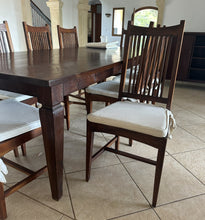 Load image into Gallery viewer, 1004 - Large and solid high quality wooden table (240cm x 100cm) + 8 chairs in very good condition!
