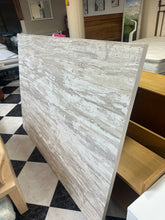 Load image into Gallery viewer, 1121 - Headboard (reversable, see photos!) (160cm wide and 121cm high) + 2 bedside tables (50cm x 35cm, 61cm high) All in very good condition!

