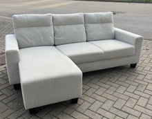 Load image into Gallery viewer, 1004 - Chaise lounge fabric sofa in very good condition! (Sides: 200cm and 140cm)
