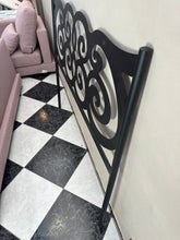 Load image into Gallery viewer, 1066 - Heavy wrought iron headboard (Ex-display from our new beds store). (140cm wide, 117cm high) (New price 195€)
