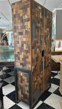 Load image into Gallery viewer, 1002 - We love this fabulous large solid wooden cabinet that came into the shop! Iron features on the sides! (100cm x 40cm, 195cm high)
