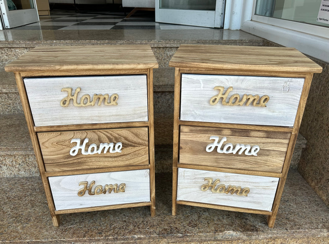 1098 - bedside tables (40cm x 29cm, 58cm high)