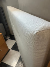 Load image into Gallery viewer, 1143 - Thick padded fabric headboard (159cm wide, 120cm high) in good condition.
