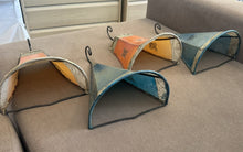 Load image into Gallery viewer, 1210 - Morrocan wall lamp shades (blue 38cm, orange 33cm) 10€ each
