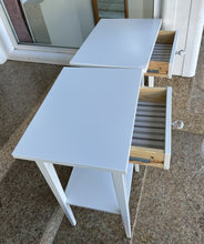 Load image into Gallery viewer, 1056 - Two tall bedisde tables (47cm x 35cm, 71cm high) 65€ for both
