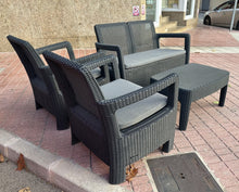 Load image into Gallery viewer, 1012 - Rattan suite (sofa:120cm wide, chairs: each 70cm wide)
