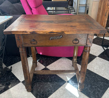 Load image into Gallery viewer, 1015 - Vintage rustic wooden table (82cm x 57cm, 76cm high)
